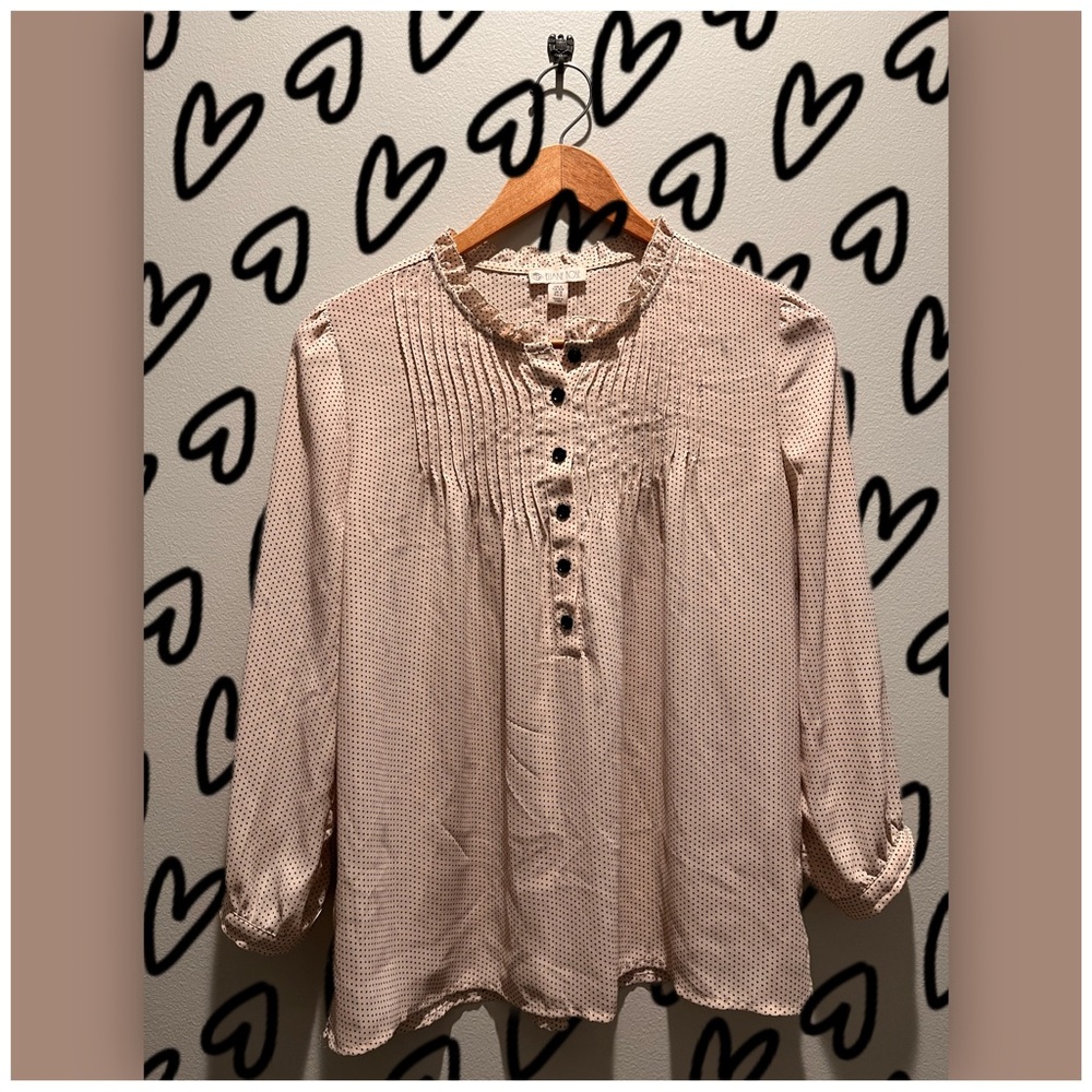 🎀👡Cream Dotted Tunic👡🎀
